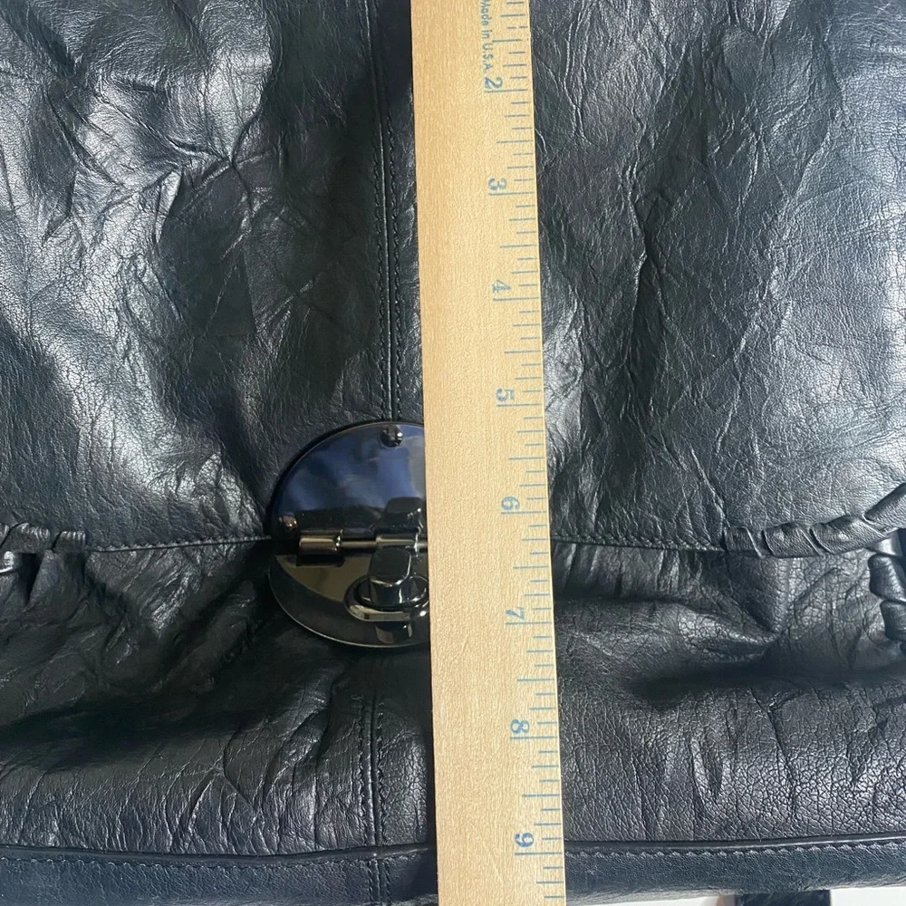 Camilla Alves Black Leather Converse Crossbody Handbag EUC
